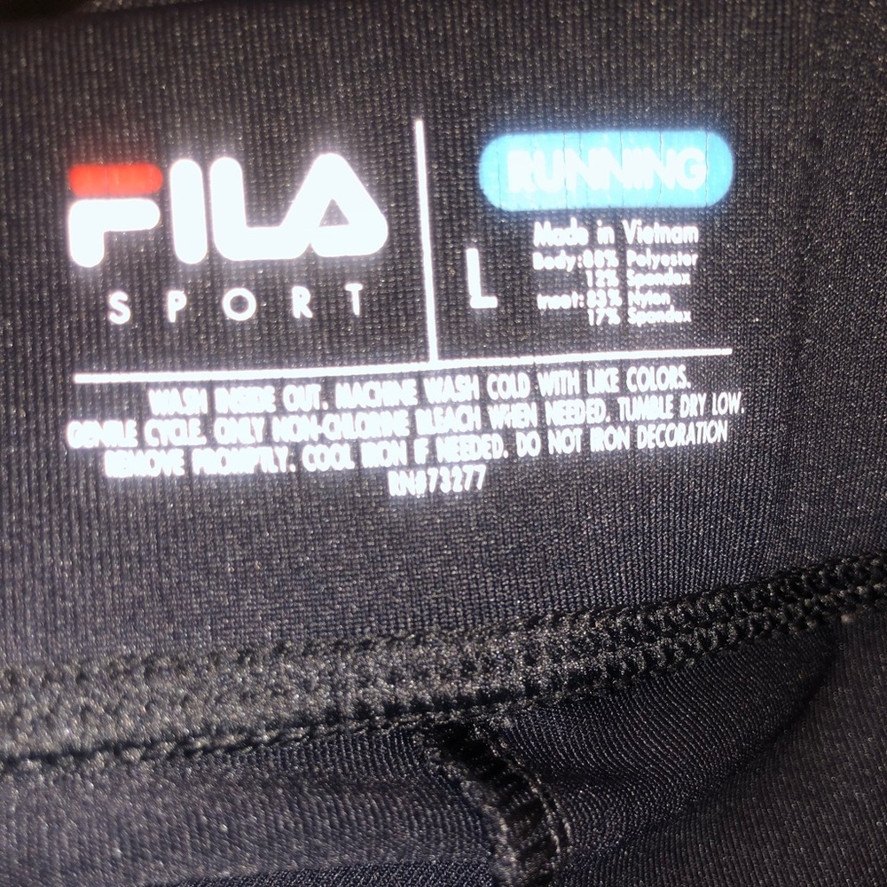FILA Sport Colorblock Floral Print Curved Panel Athletic Leggings - Picture 7 of 11